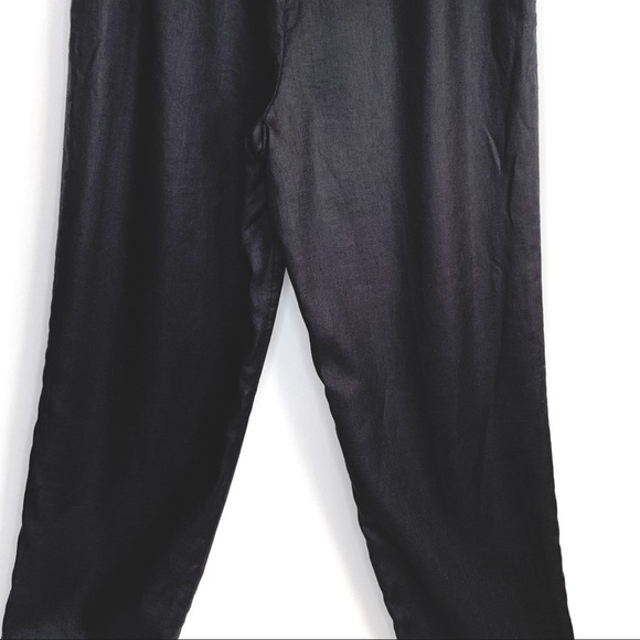 Lauren Ralph Lauren Black Linen Pleated Front High Rise Lined Trousers Pants 14 - Picture 6 of 16